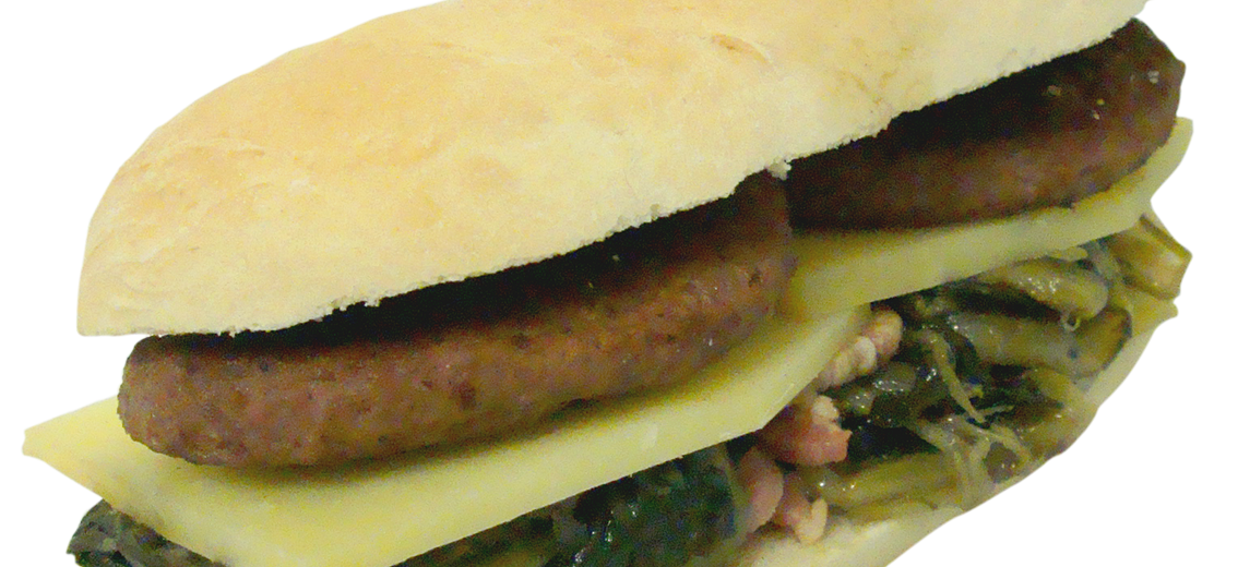 Hamburger Di Castrato Con Cicora e Formaggio